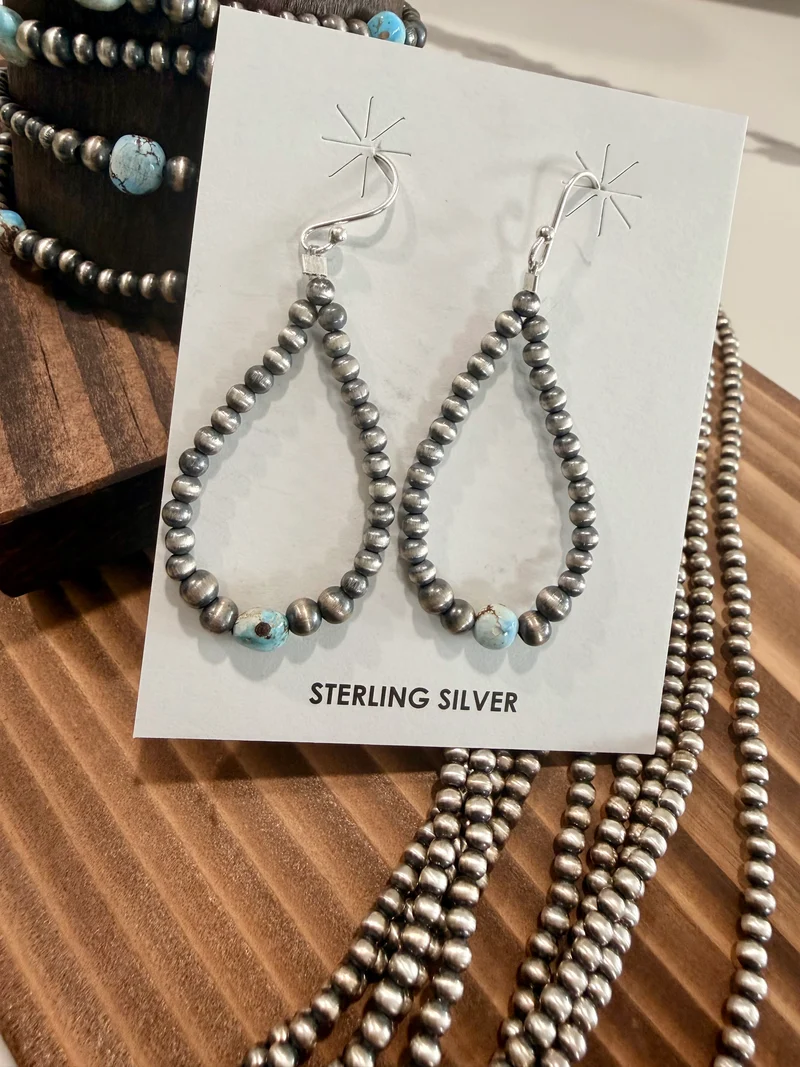 Golden Hills / 3mm Pearl Hoop Earrings