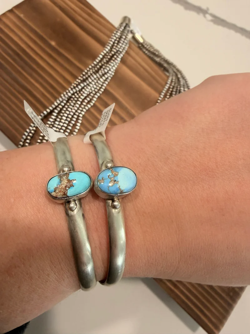 Scott Skeets Navajo Made Golden Hills Stone Bracelet
