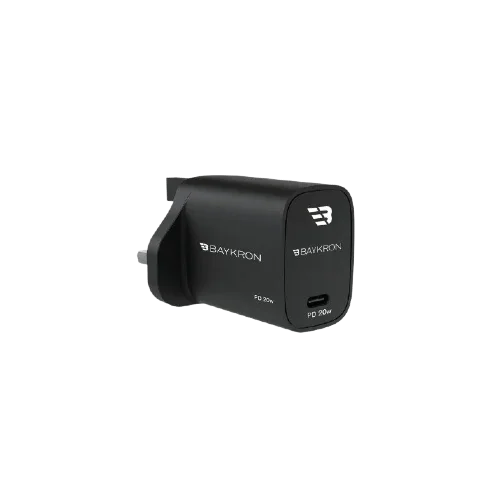 Baykron 20W Portable Wall Charger with PD USB-C - Black