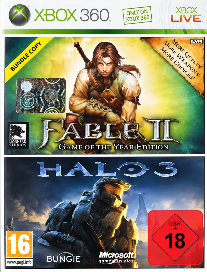Fable II GOTY + Halo 3 Xbox 360 - Usato
