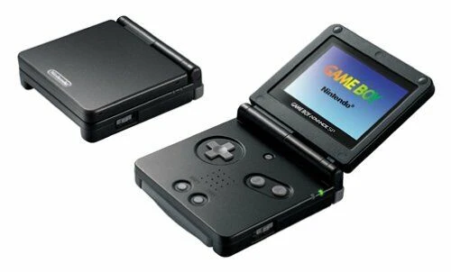 Nintendo Game Boy Advance GBA SP Onyx Black Handheld Console 001