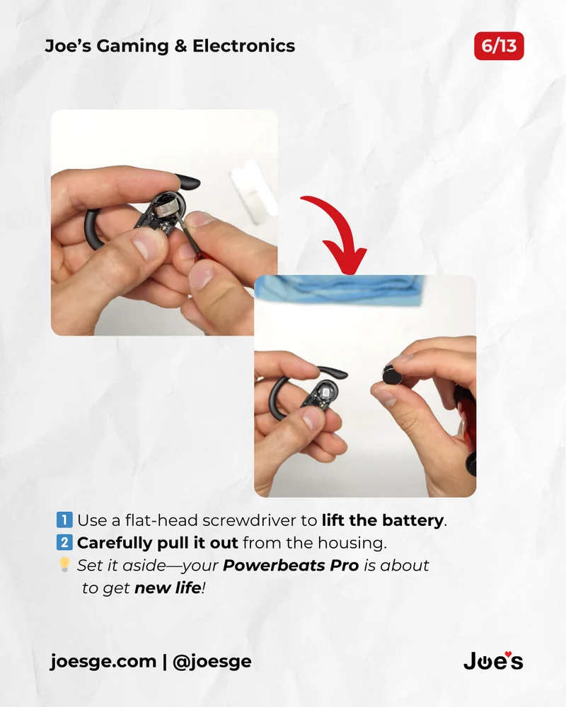 Beats By Dre Powerbeats Pro Earphones Round Battery Replacement (New) - Parts