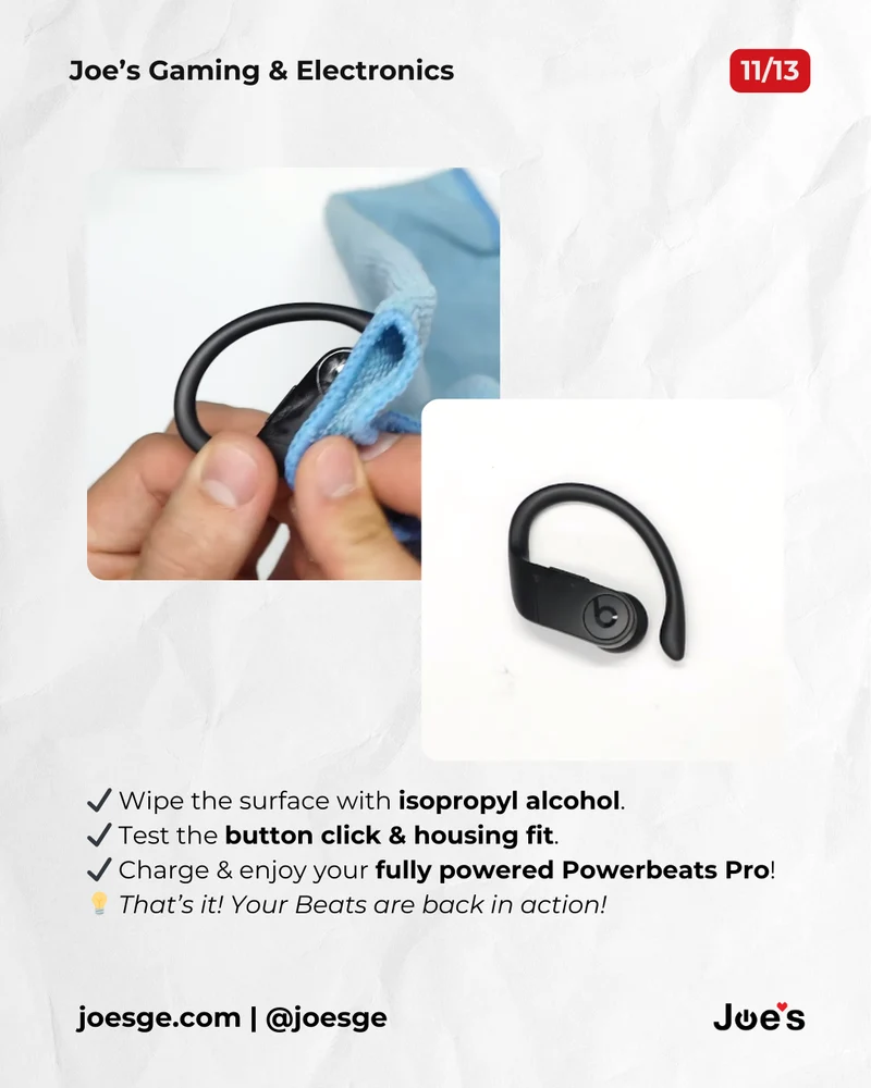 Beats By Dre Powerbeats Pro Earphones Round Battery Replacement (New) - Parts