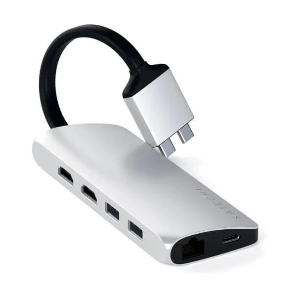 Satechi Type-C Dual Multimedia Adapter, Silver