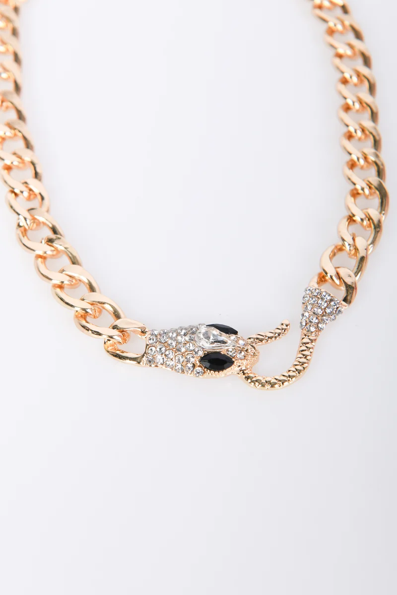 Collana con pendente serpente