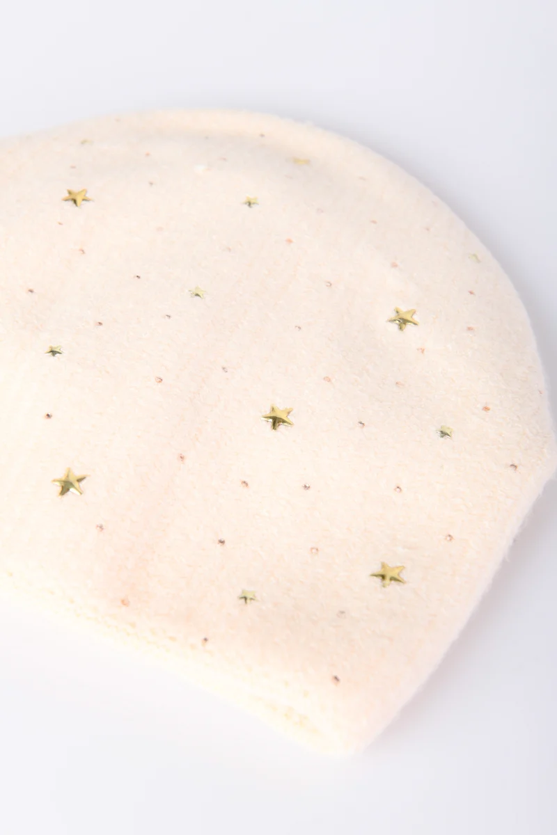 Berretto con stelle e strass