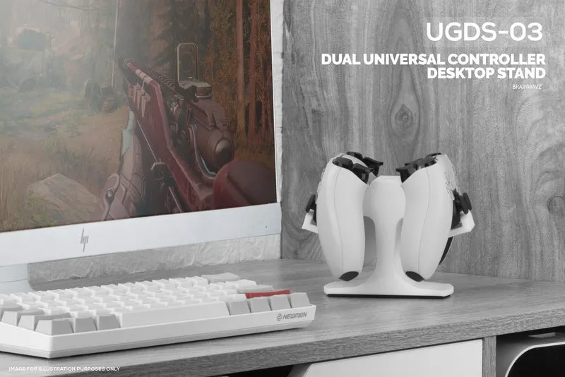 Supporto da tavolo per controller di gioco doppio - Design universale per Xbox ONE, PS5, PS4, PC, Steelseries, Steam e altro