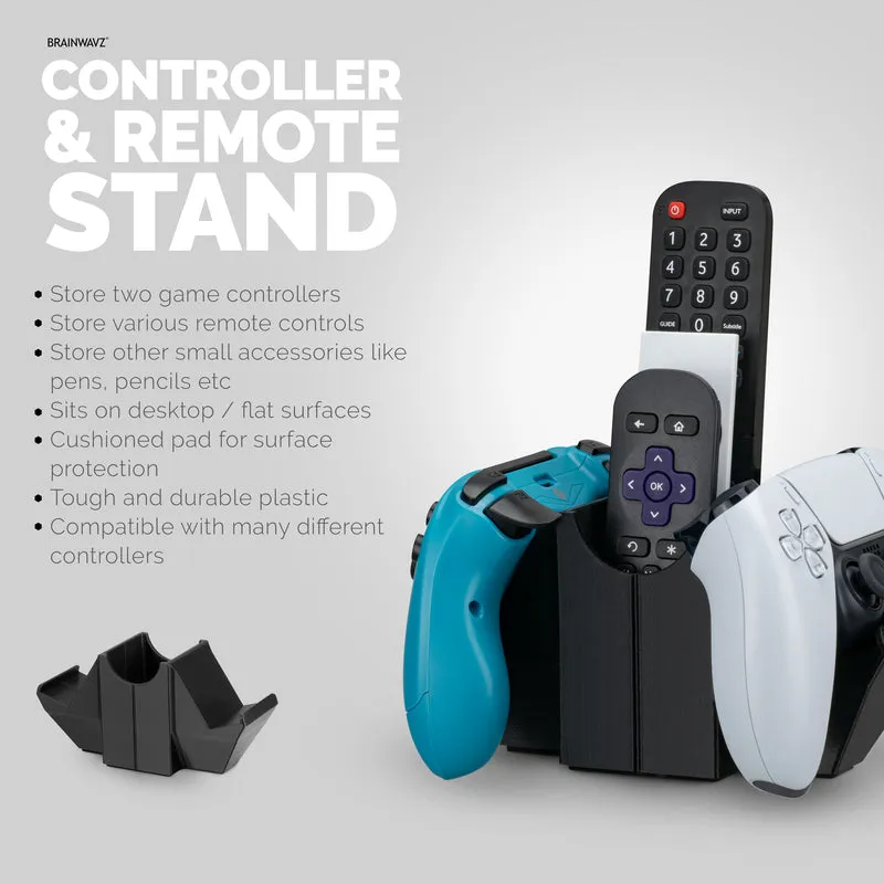 Doppio controller di gioco e telecomando TV e supporto da tavolo per archiviazione, riduce l'ingombro, adattabilità universale per gamepad