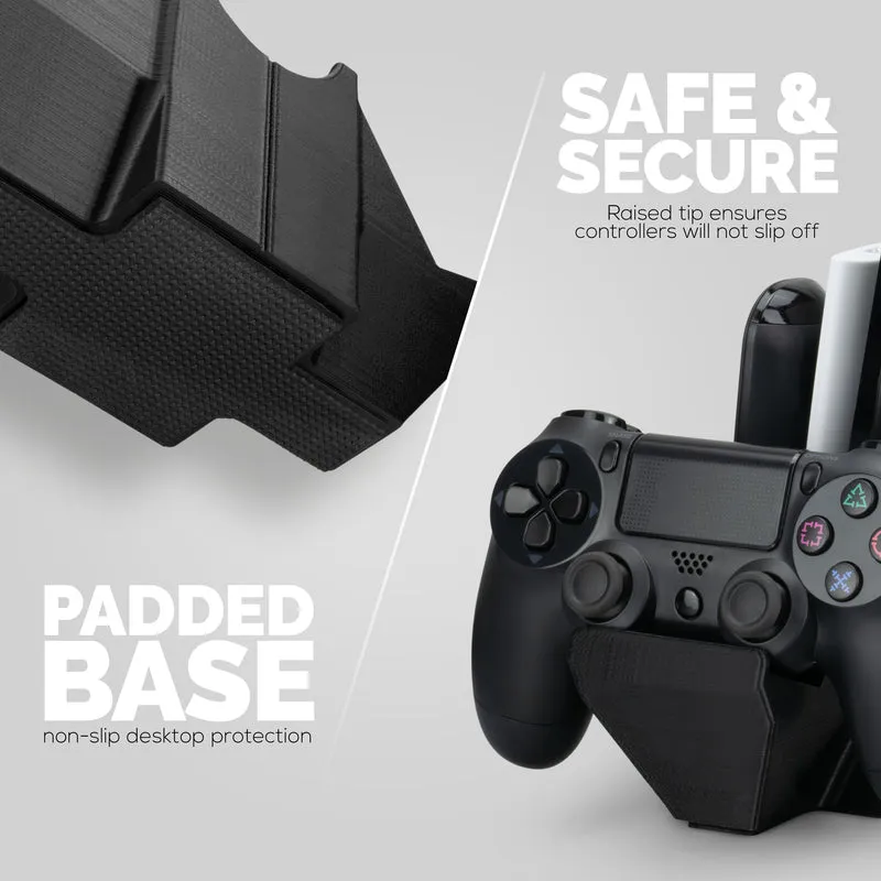Doppio controller di gioco e telecomando TV e supporto da tavolo per archiviazione, riduce l'ingombro, adattabilità universale per gamepad