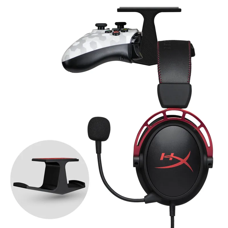 The Gorgon - Supporto per gancio sotto la scrivania per cuffie e controller di gioco - Adatto per Xbox, PS5/PS4, supporto adesivo universale, senza viti