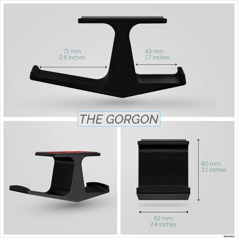 The Gorgon - Supporto per gancio sotto la scrivania per cuffie e controller di gioco - Adatto per Xbox, PS5/PS4, supporto adesivo universale, senza viti