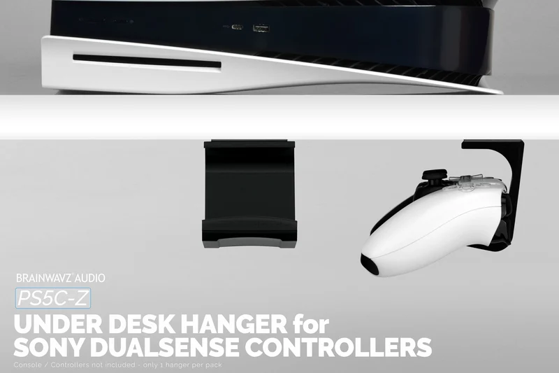 Supporto per controller di gioco sotto scrivania PlayStation PS5 - Facile da installare, senza viti o disordine