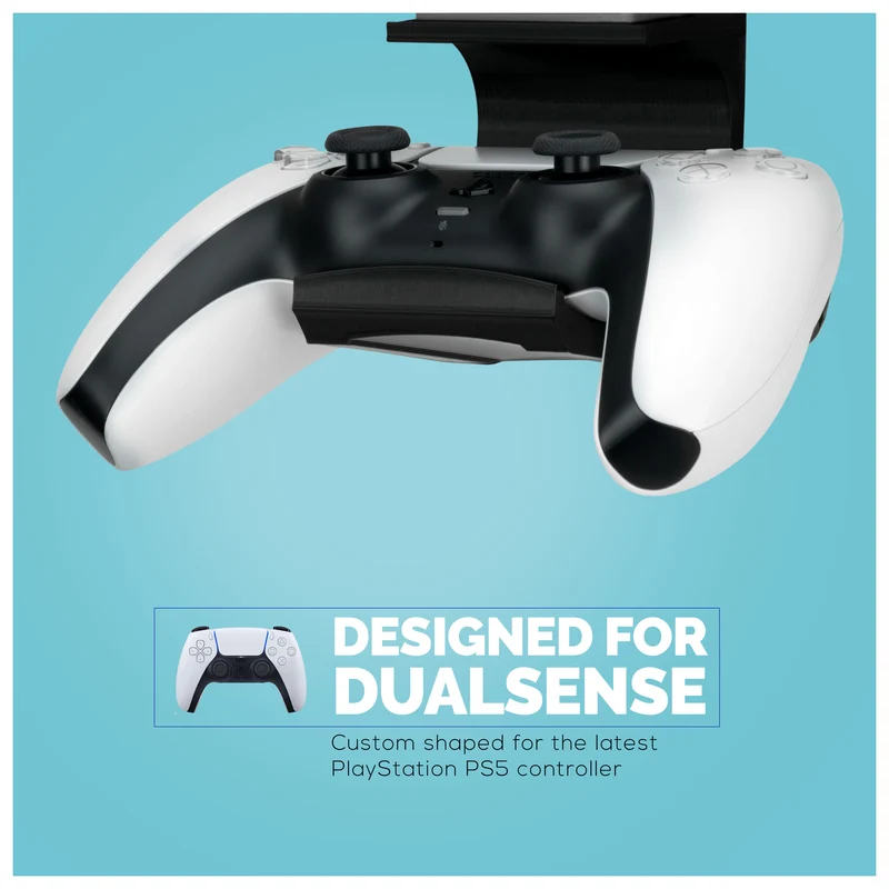 Supporto per controller di gioco sotto scrivania PlayStation PS5 - Facile da installare, senza viti o disordine