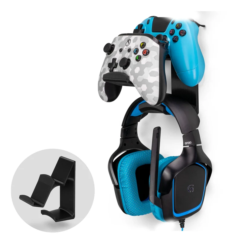 Uber Atlas - Doppio controller di gioco universale e gancio per cuffie - Facile da installare, senza viti e disordine