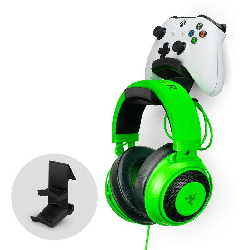 The Colossus - Gancio per cuffie e controller di gioco universale - Supporto adesivo, senza disordine e senza viti