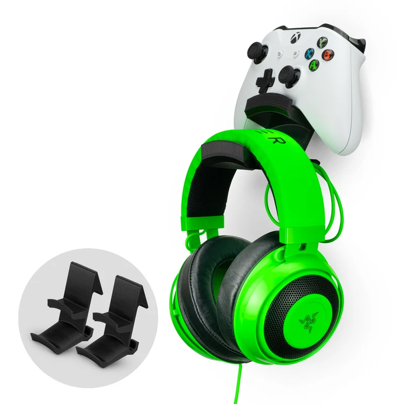 The Colossus - Gancio per cuffie e controller di gioco universale - Supporto adesivo, senza disordine e senza viti