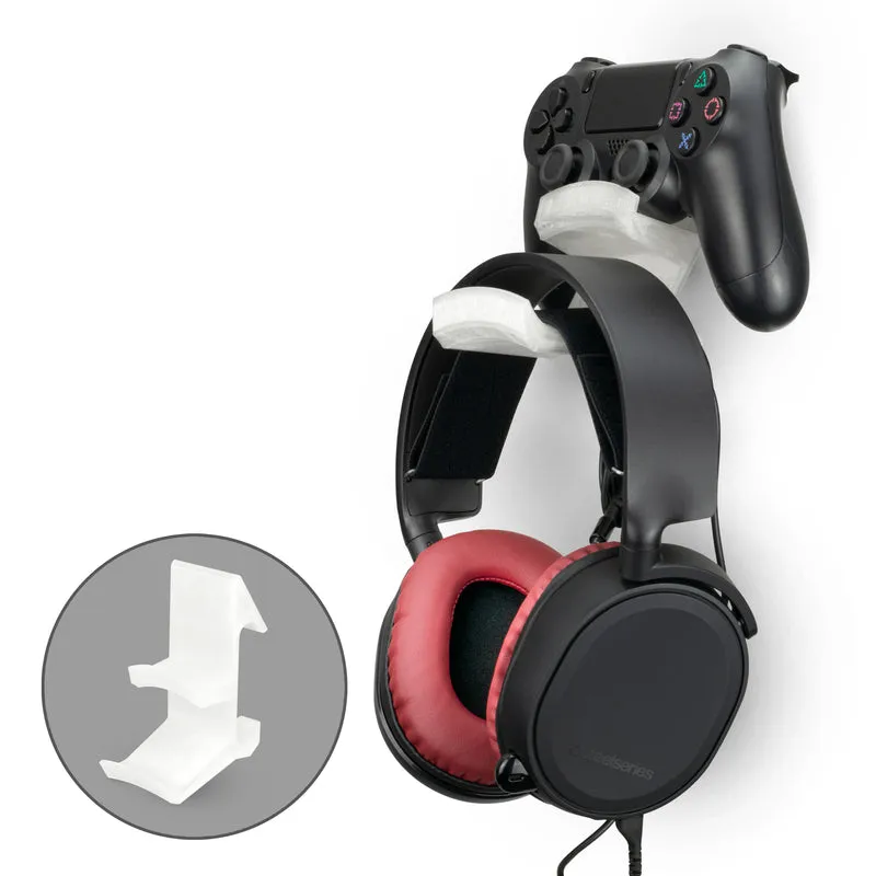 The Colossus - Gancio per cuffie e controller di gioco universale - Supporto adesivo, senza disordine e senza viti