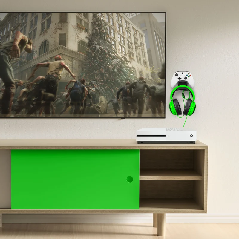 The Colossus - Gancio per cuffie e controller di gioco universale - Supporto adesivo, senza disordine e senza viti