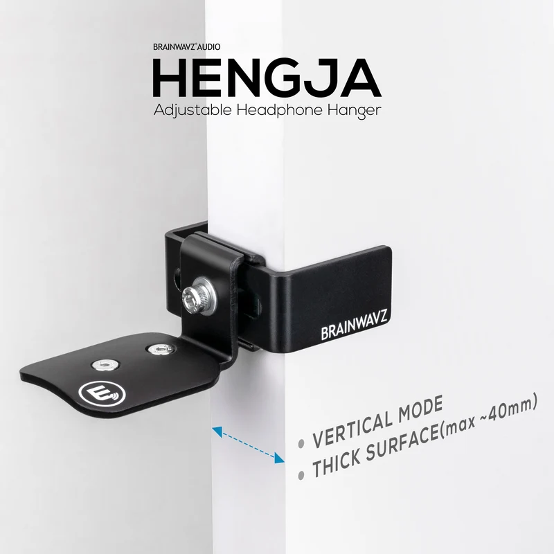 Hengja - Supporto per gancio per cuffie regolabile interamente in metallo