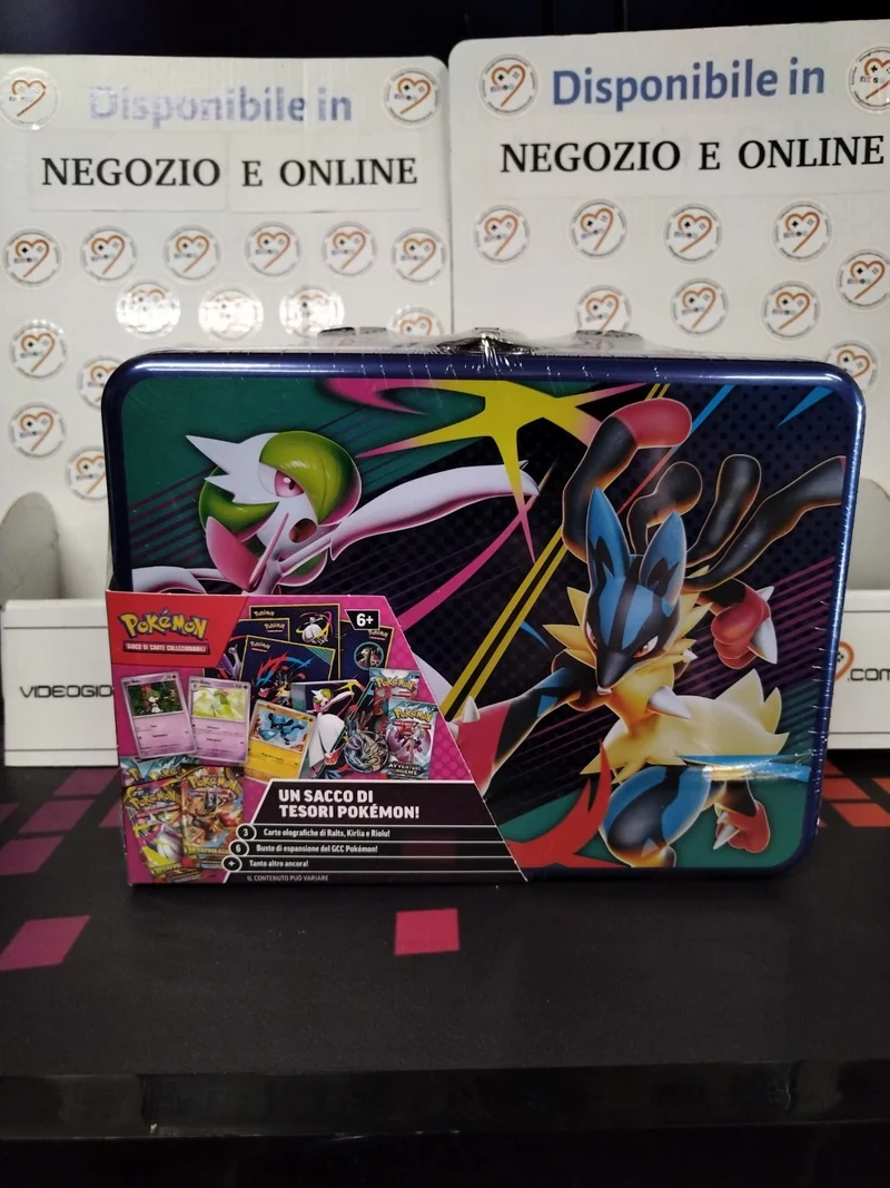 Pokémon: bauletto da collezione, Mega Gardevoir e Mega Lucario, del GCC Pokémon