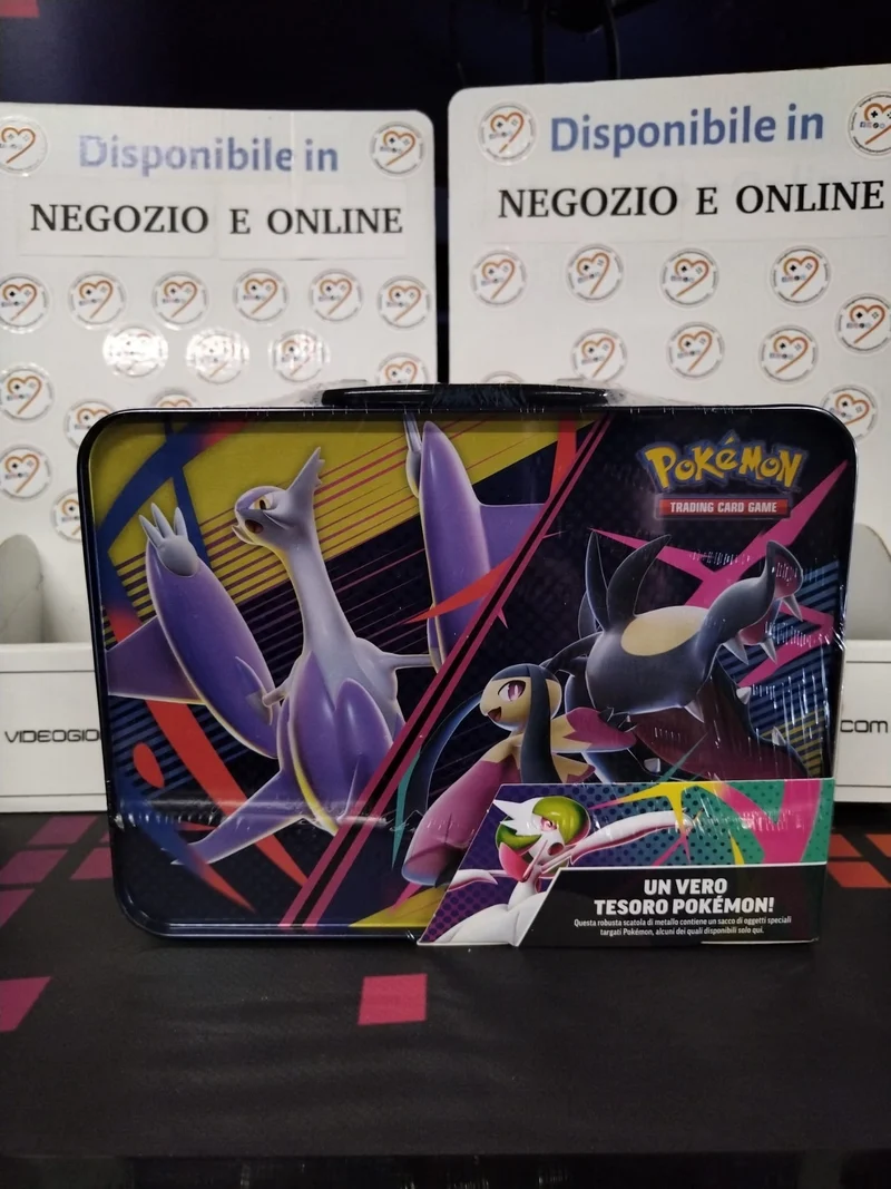 Pokémon: bauletto da collezione, Mega Gardevoir e Mega Lucario, del GCC Pokémon