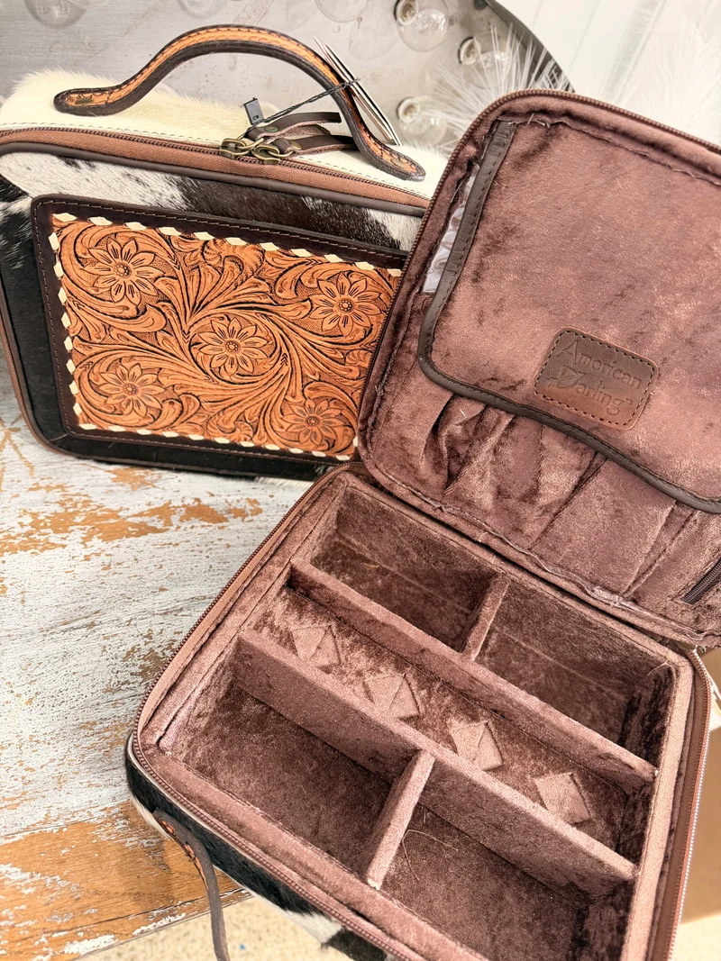 Cowhide/Leather Jewelry Box