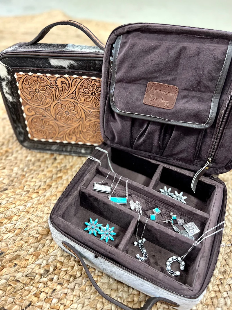 Cowhide/Leather Jewelry Box