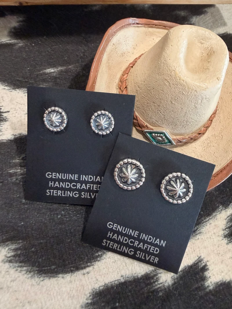 Sterling Burr Stud Earrings