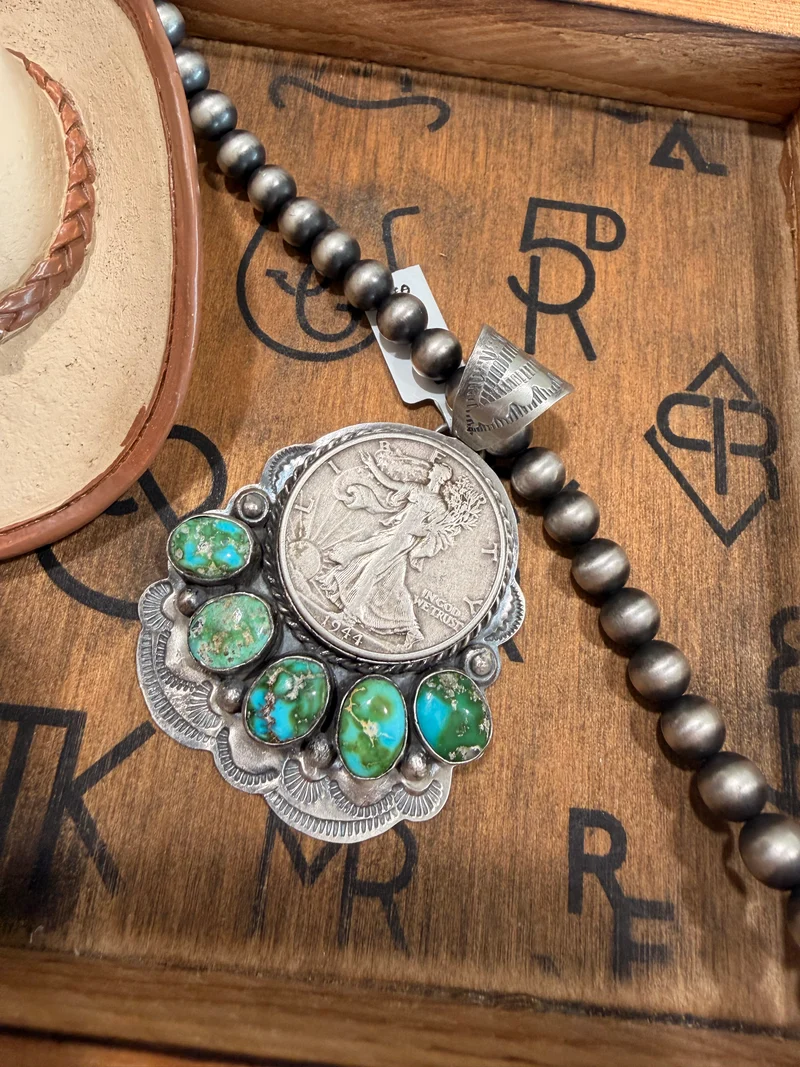 Sonoran Gold Multi Stone Coin Pendant