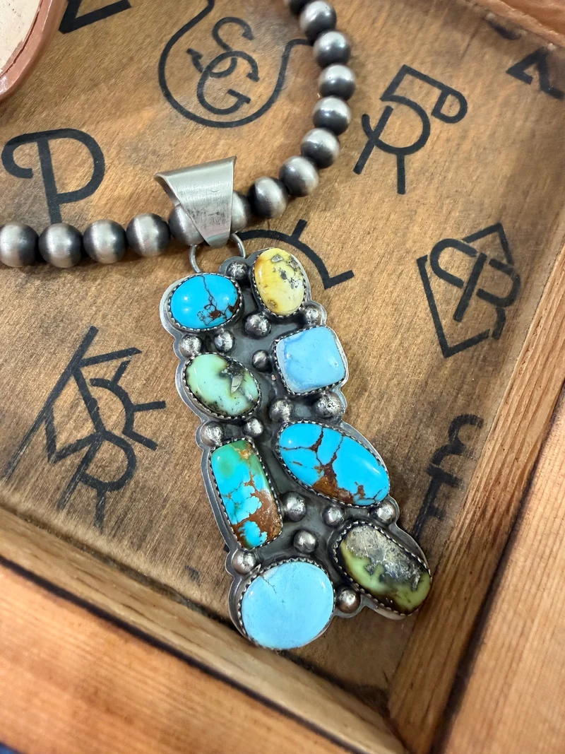 Multi Turquoise Stone Pendant