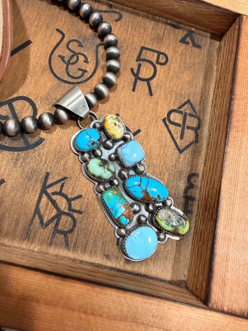 Multi Turquoise Stone Pendant