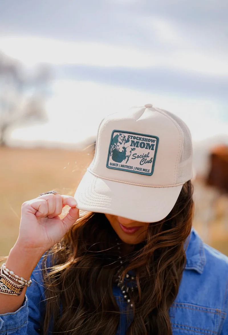 Stock Show Mom Social Club Trucker Hat