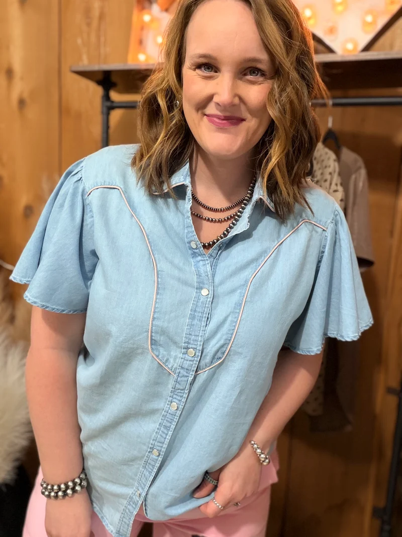 Denim Button Down Shirt