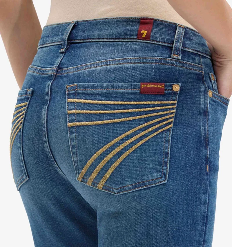 7FAM TAN STITCH DOJOS - 34” inseam (1ZT)