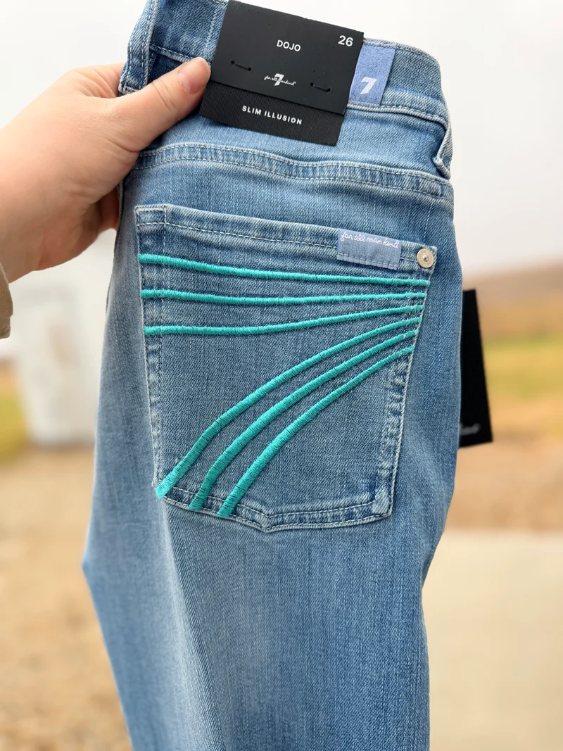 ICE BLUE STITCH DOJOS - 34” inseam (1ZH)