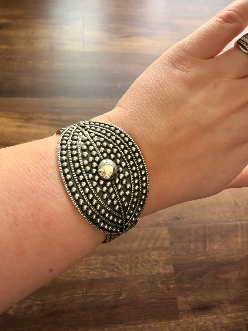 1-10mm Sterling Pearl Cuff Bracelet