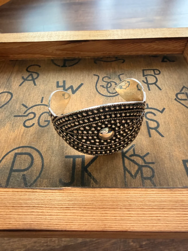 1-10mm Sterling Pearl Cuff Bracelet