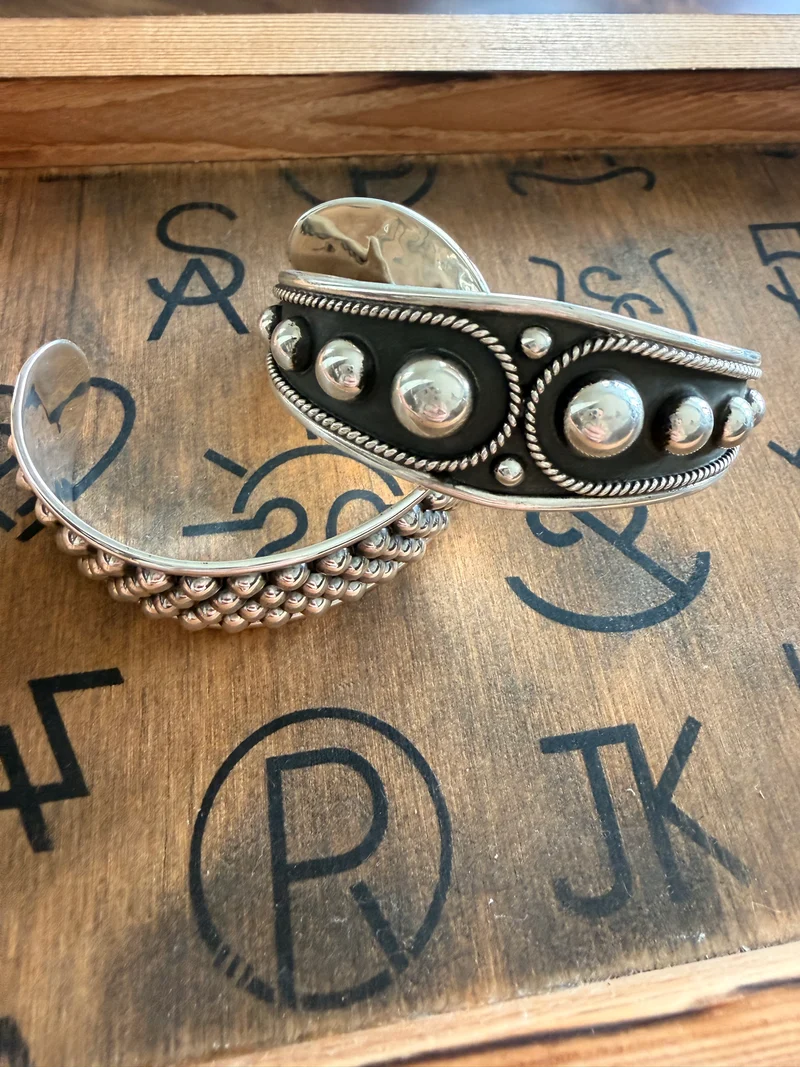 Sterling Silver Multi Balls Cuff Bracelets