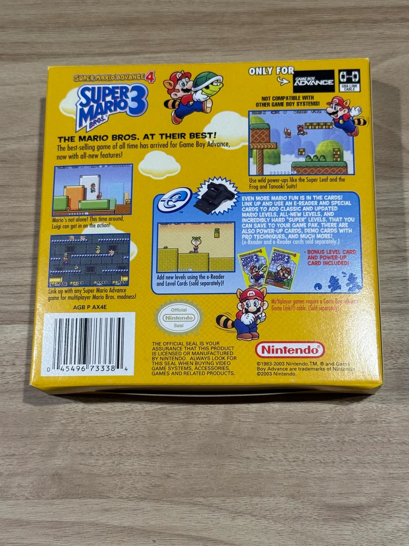 Super Mario Advance 4 Super Mario Bros. 3 - Nintendo Game Boy Advance