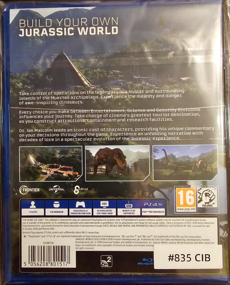 Jurassic World Evolution – PlayStation 4