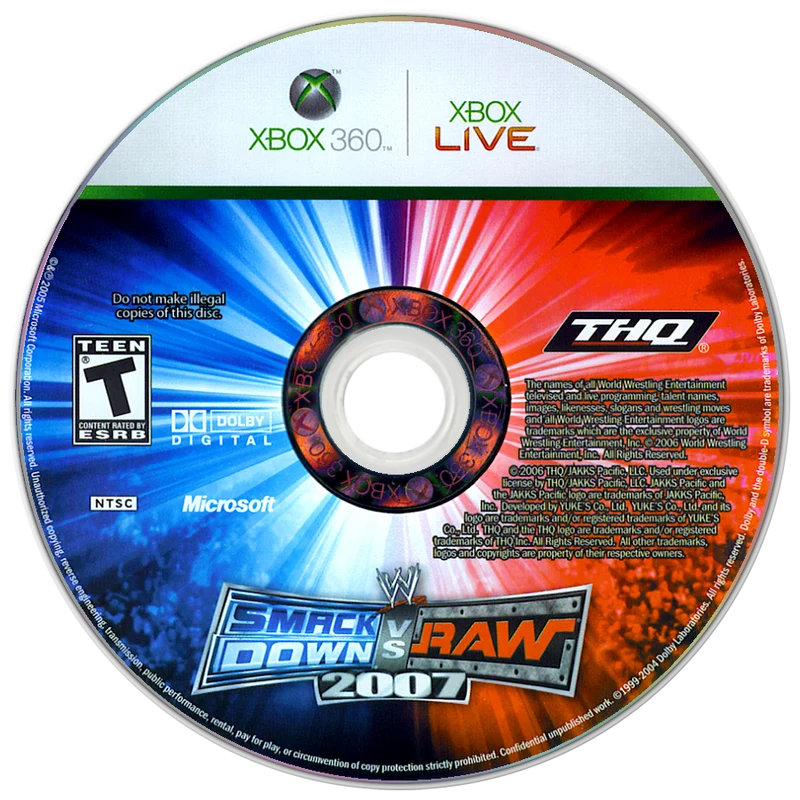WWE Smackdown vs. Raw 2007 - (Game Only) (Xbox 360)