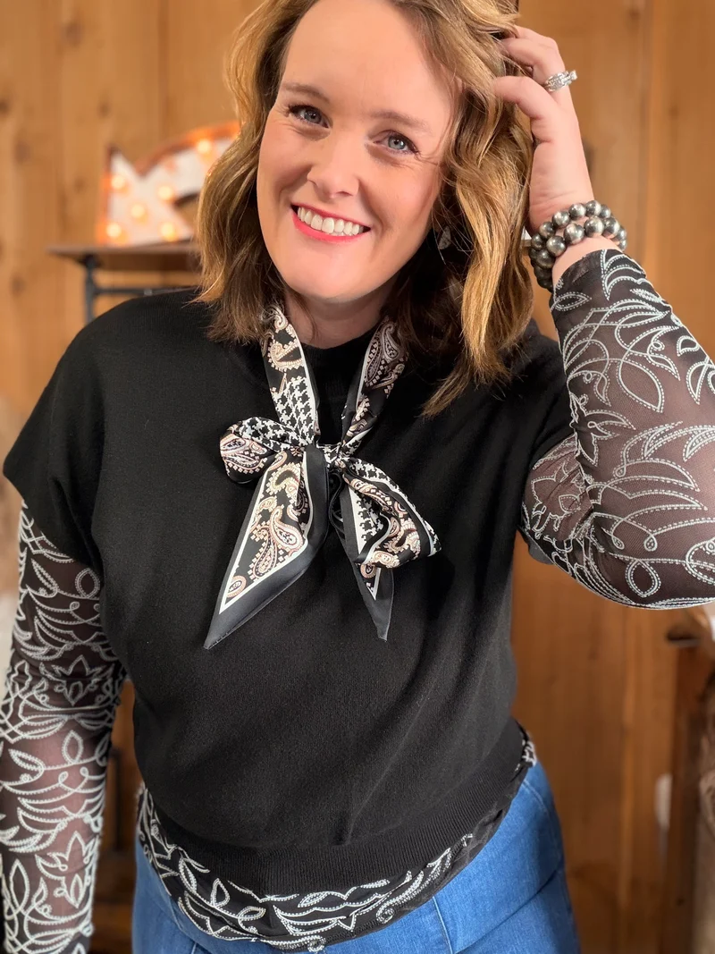 Boot Stitch Mesh Top