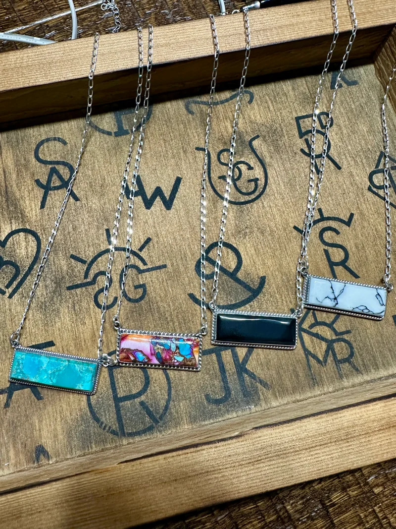 Simple Sterling Bar Necklaces