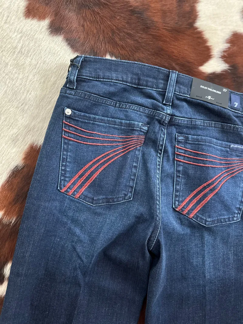 7FAM WINE STITCH DOJOS - Tailorless 32” inseam
