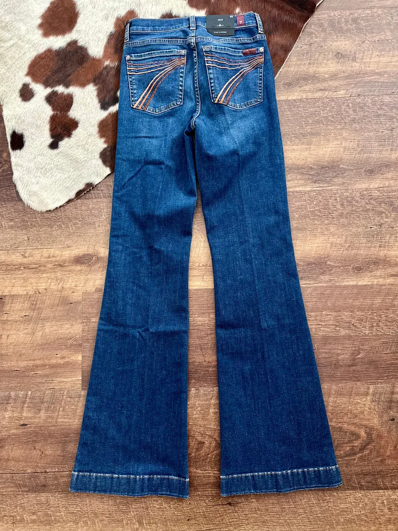 7FAM BROWN SPARKLE STITCH DOJOS - 34” inseam