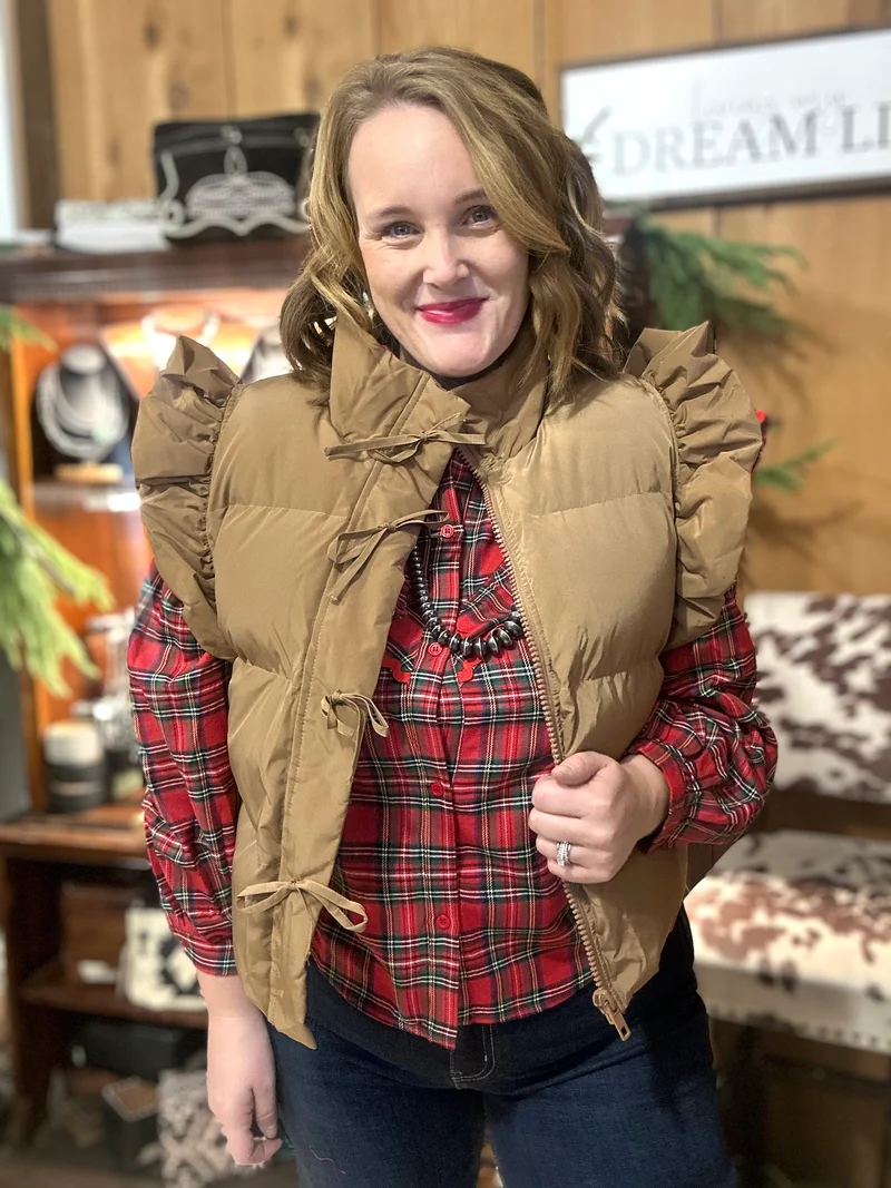 Toffee Puffer Vest