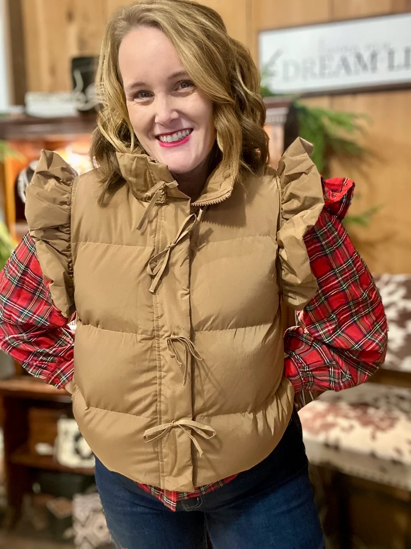 Toffee Puffer Vest