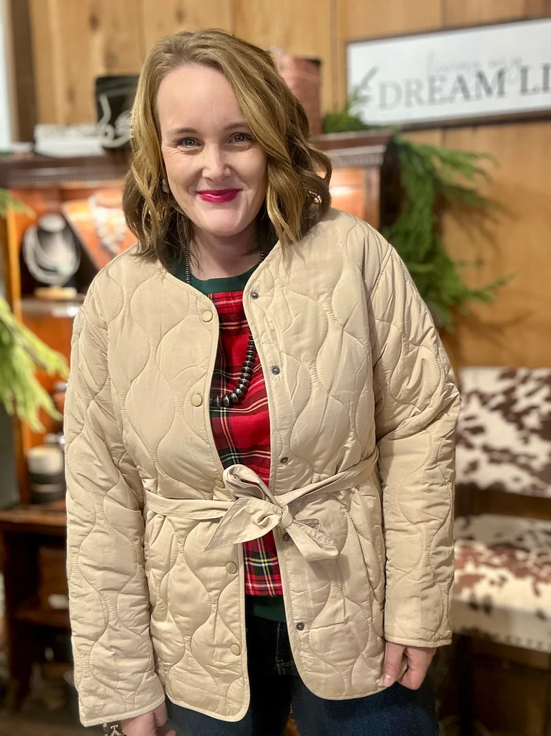 Champagne Quilted Jacket