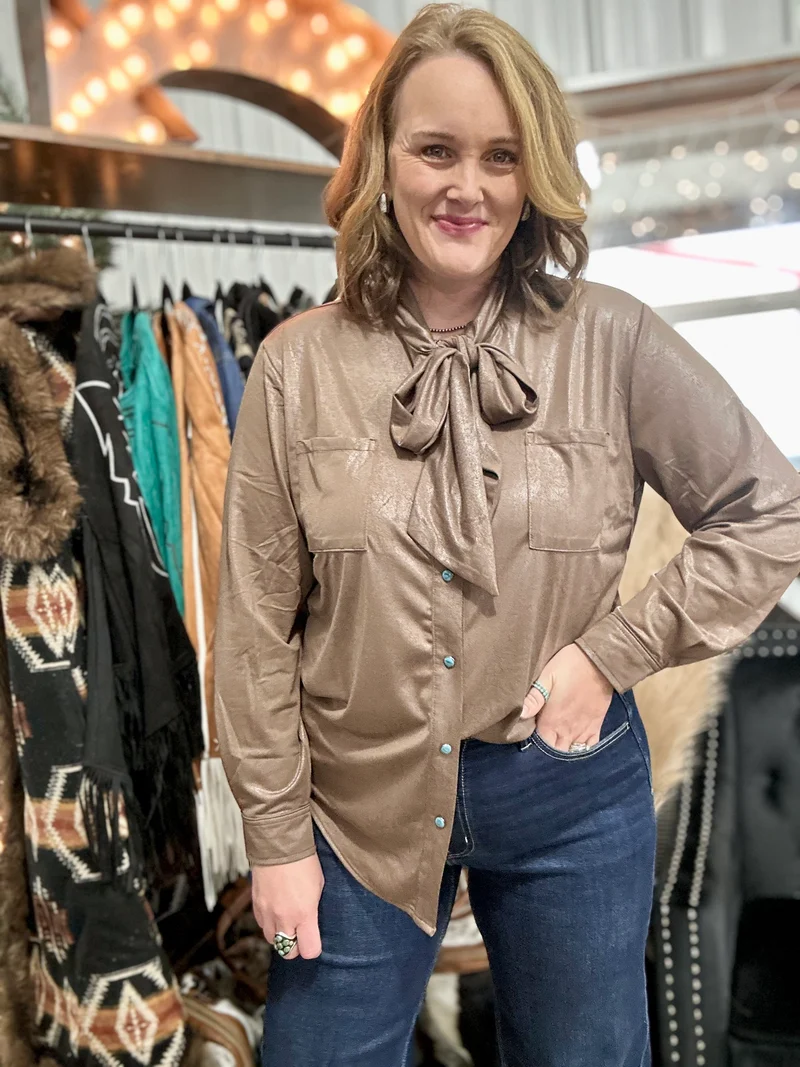 Mocha Leather Outlaw Top