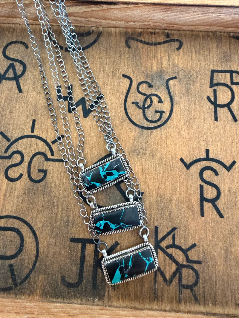 Camo Dahlia Bar Necklace